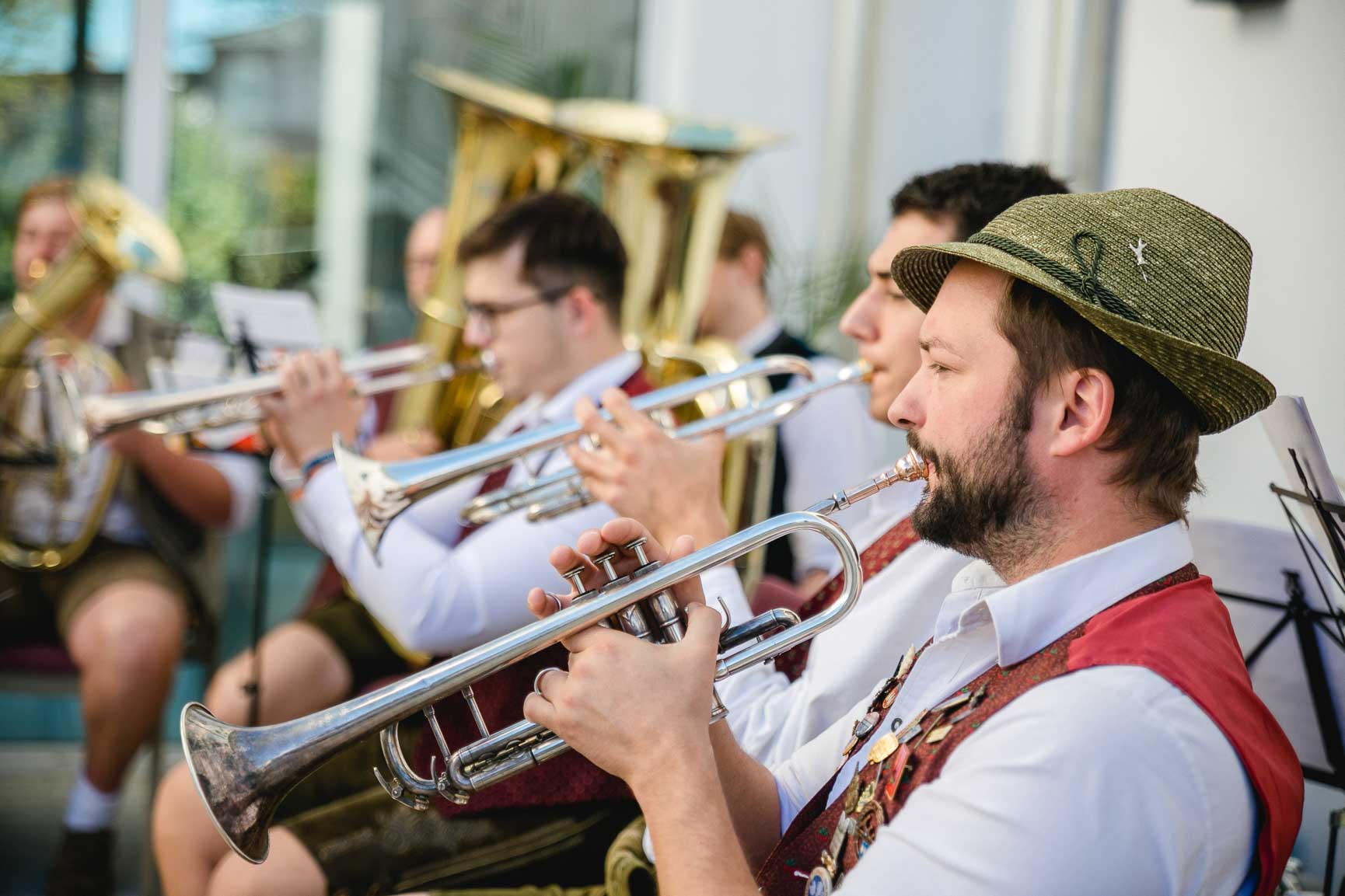 Die Blüchlberger Bläser sorgten für die musikalische Untermalung des Festaktes.
